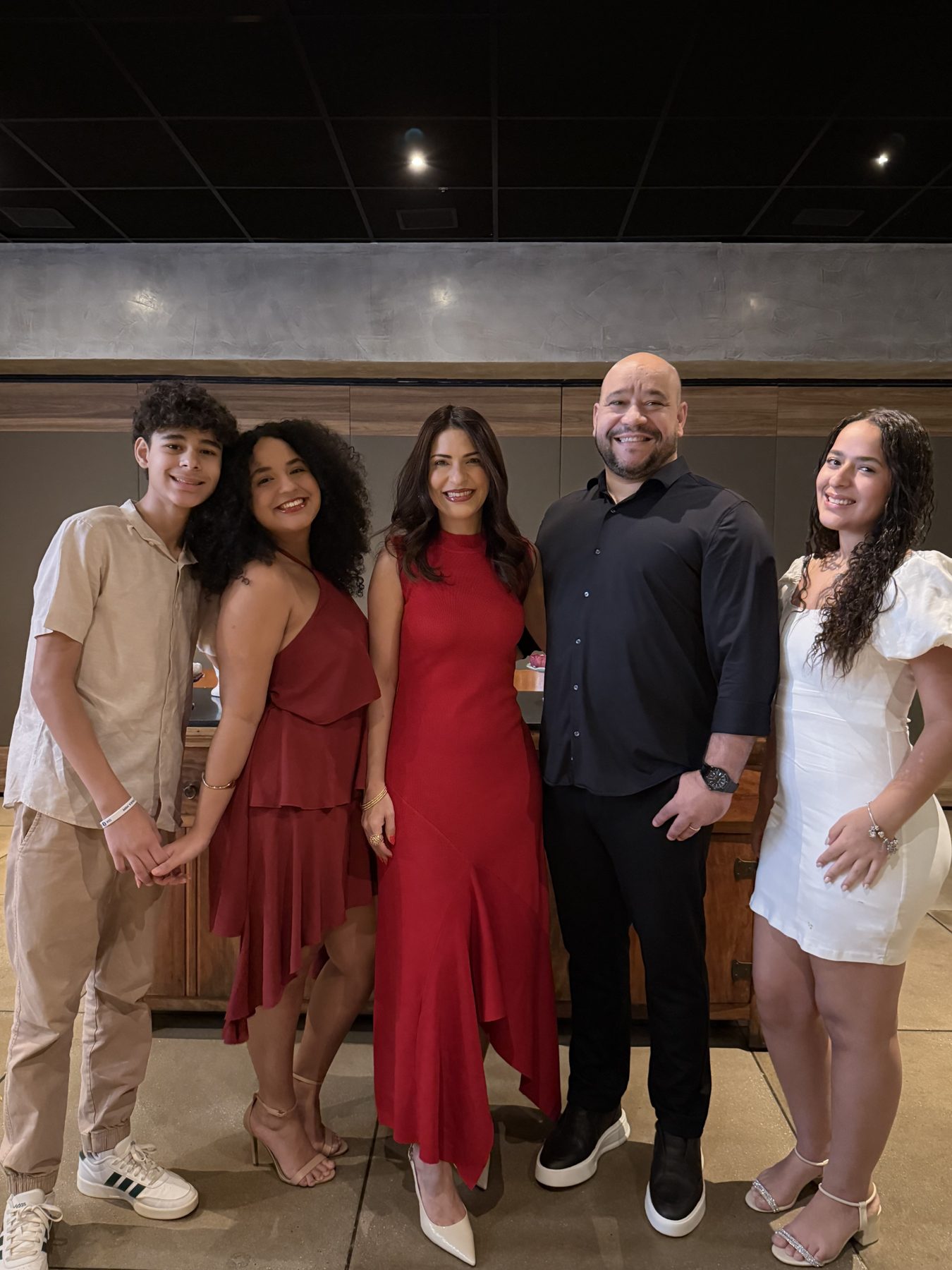 Cinara Guimarães com a família